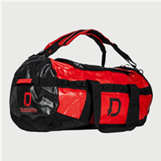 Red duffel bag